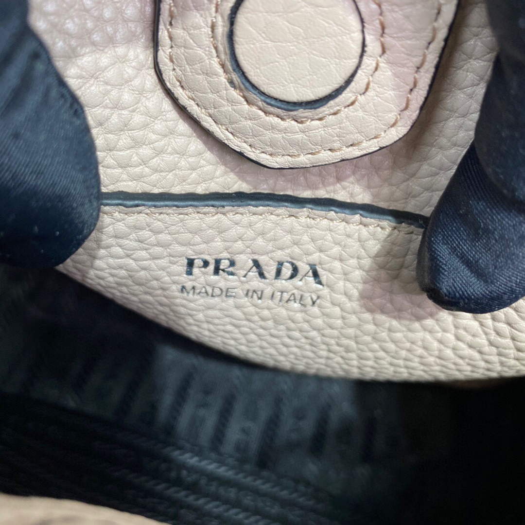 Prada 1BH191 Leather mini shoulder bag Light Gray - Default Title - View 9