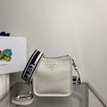 Prada 1BH191 Leather mini shoulder bag White - Default Title - View 1