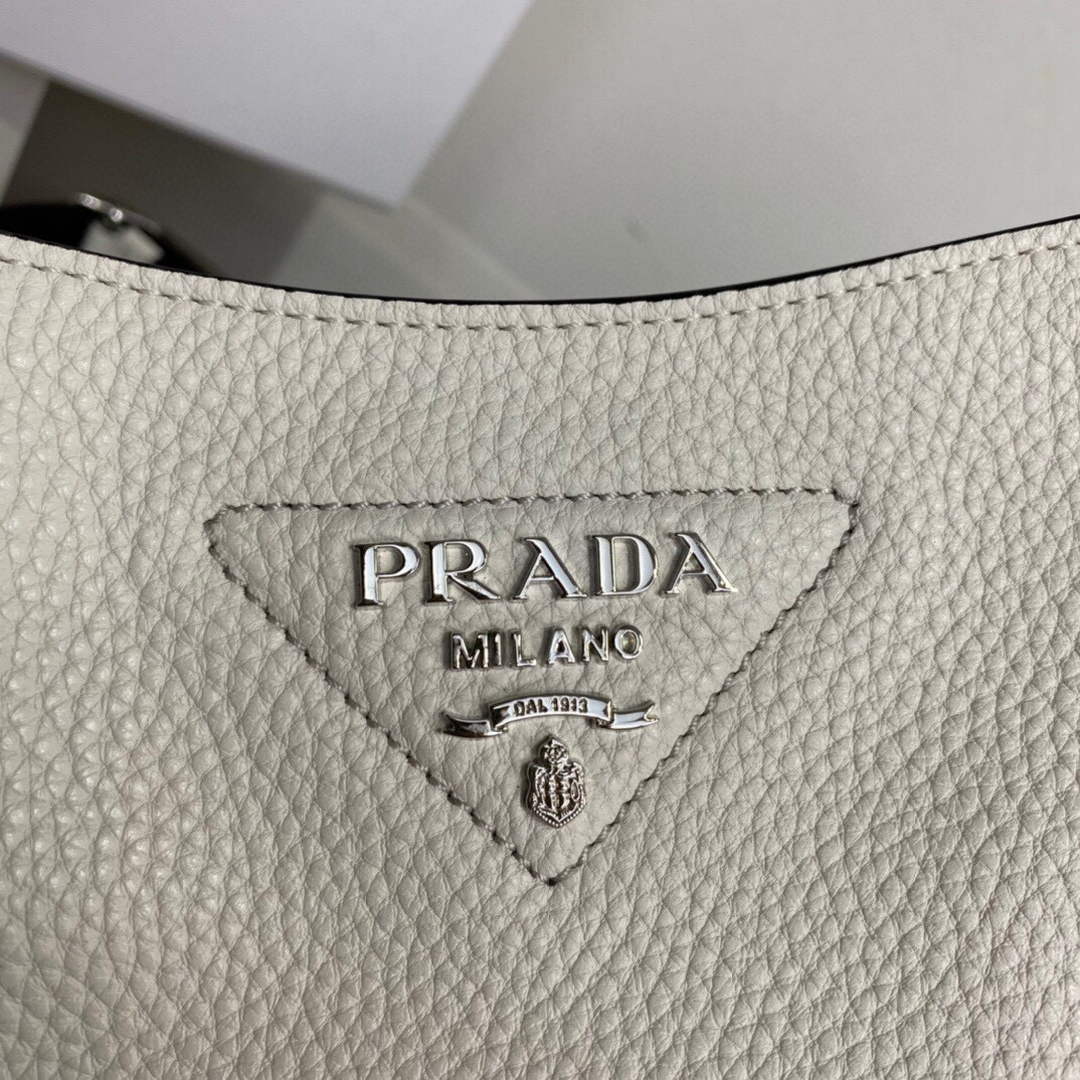 Prada 1BH191 Leather mini shoulder bag White - Default Title - View 4