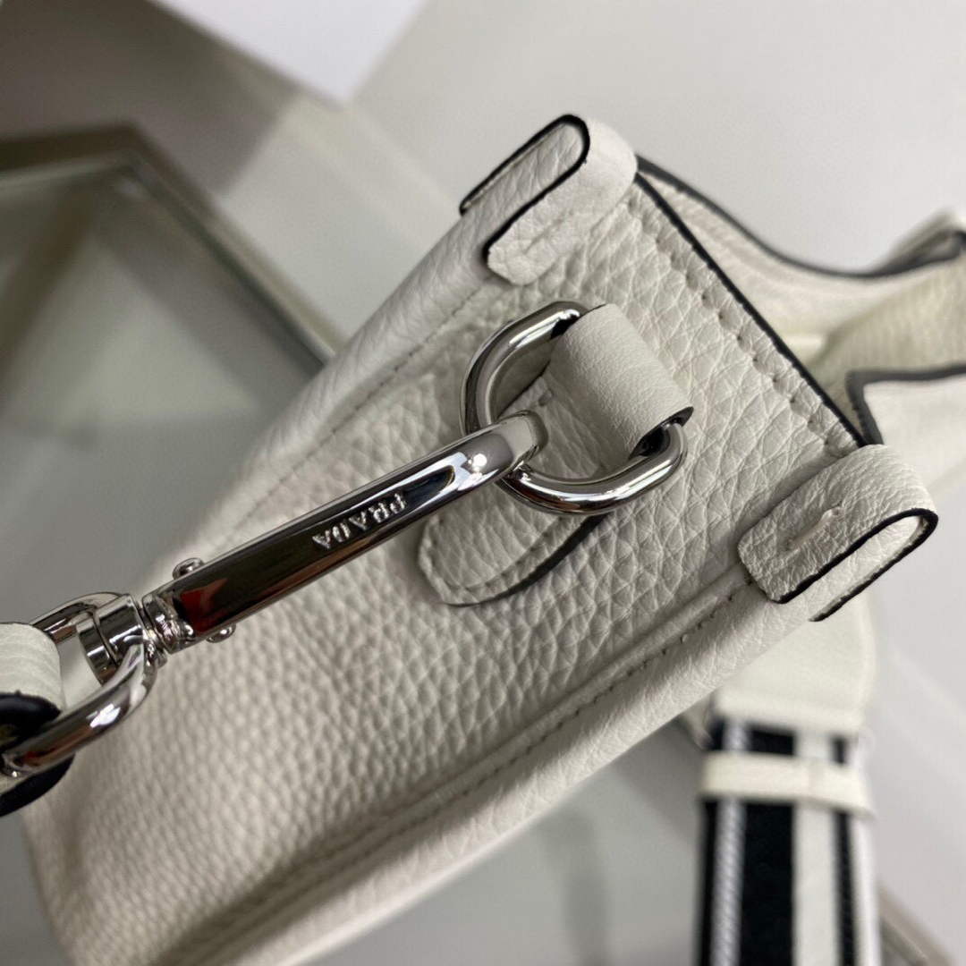 Prada 1BH191 Leather mini shoulder bag White - Default Title - View 6