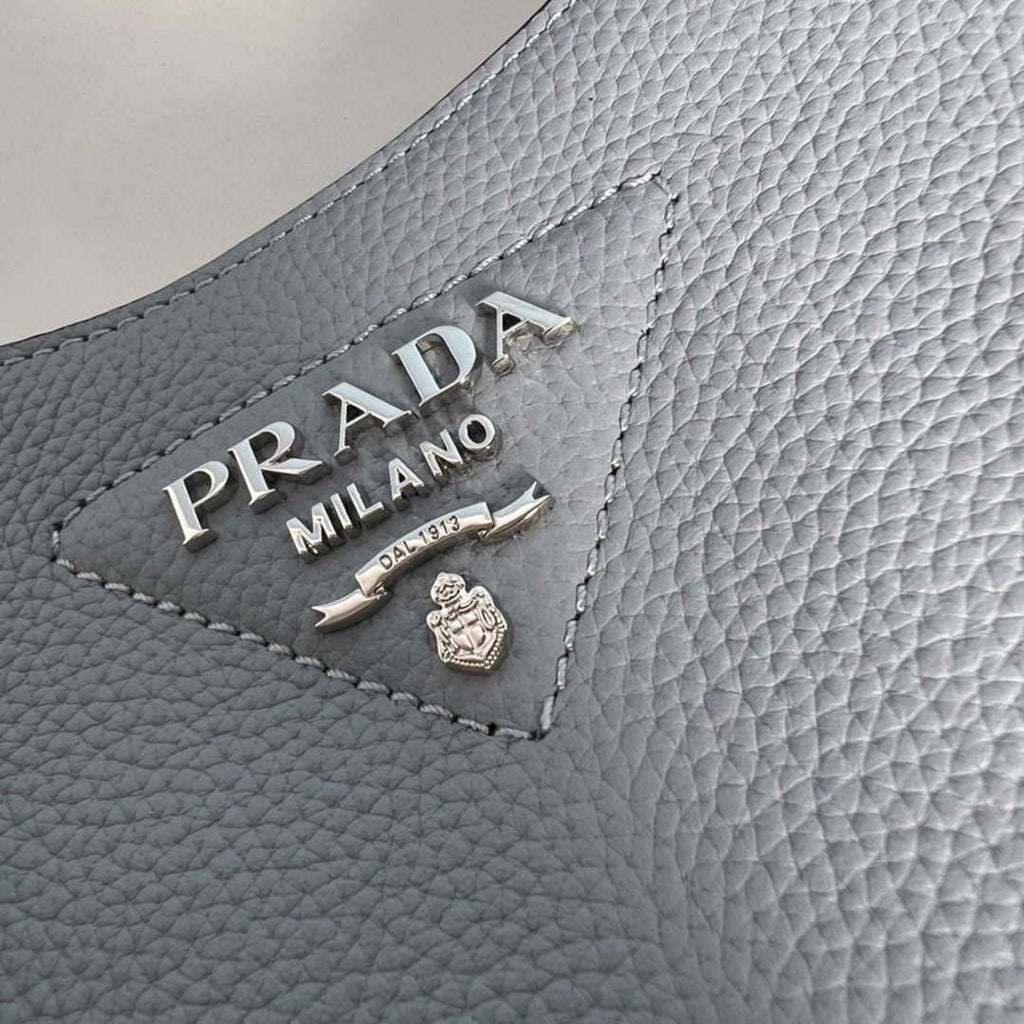 Prada 1BH191 Leather mini shoulder bag Blue