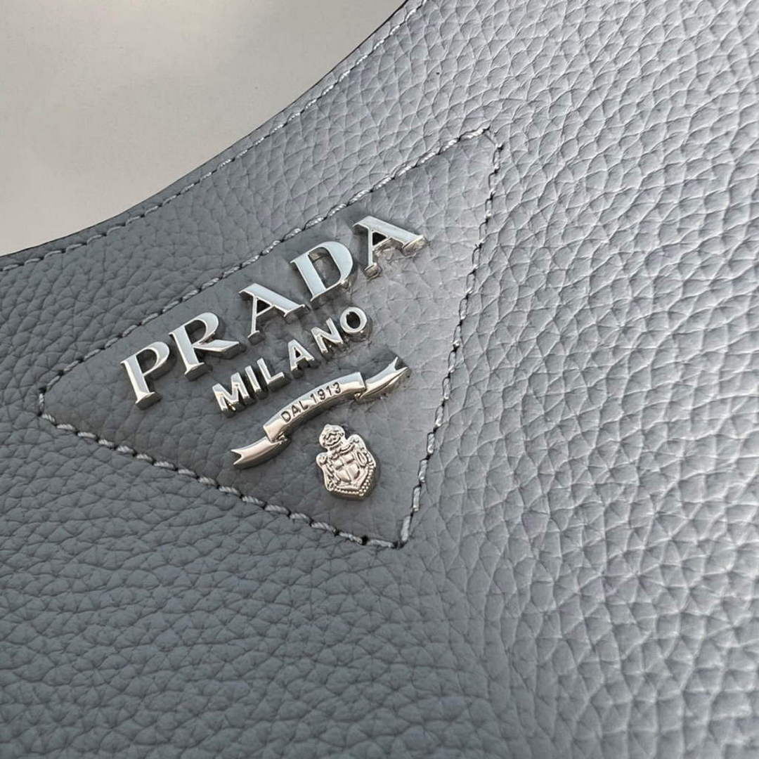 Prada 1BH191 Leather mini shoulder bag Blue
