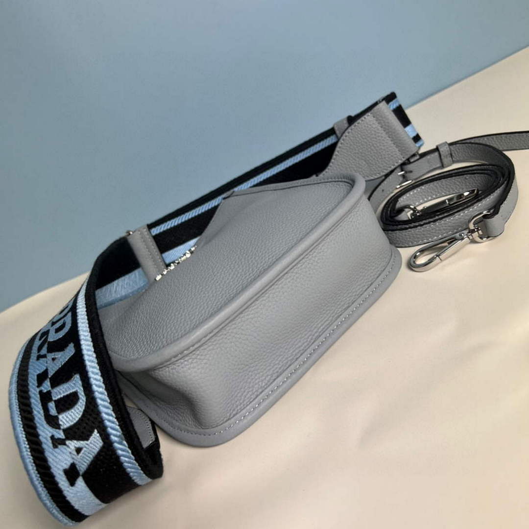 Prada 1BH191 Leather mini shoulder bag Blue - Default Title - View 6