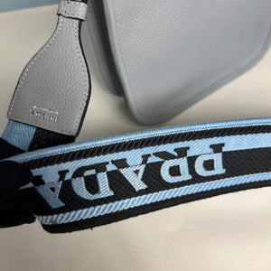 Prada 1BH191 Leather mini shoulder bag Blue - Default Title - View 7
