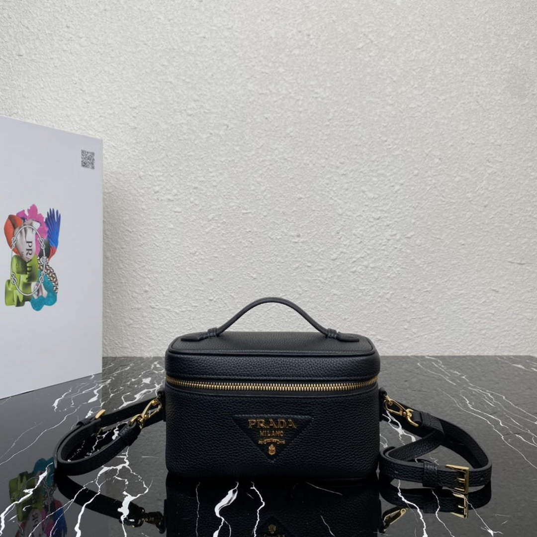 Prada 1BH202 Leather Mini Bag Black - Default Title - View 1