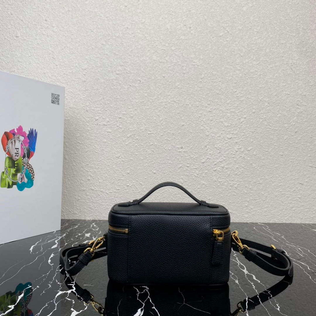Prada 1BH202 Leather Mini Bag Black