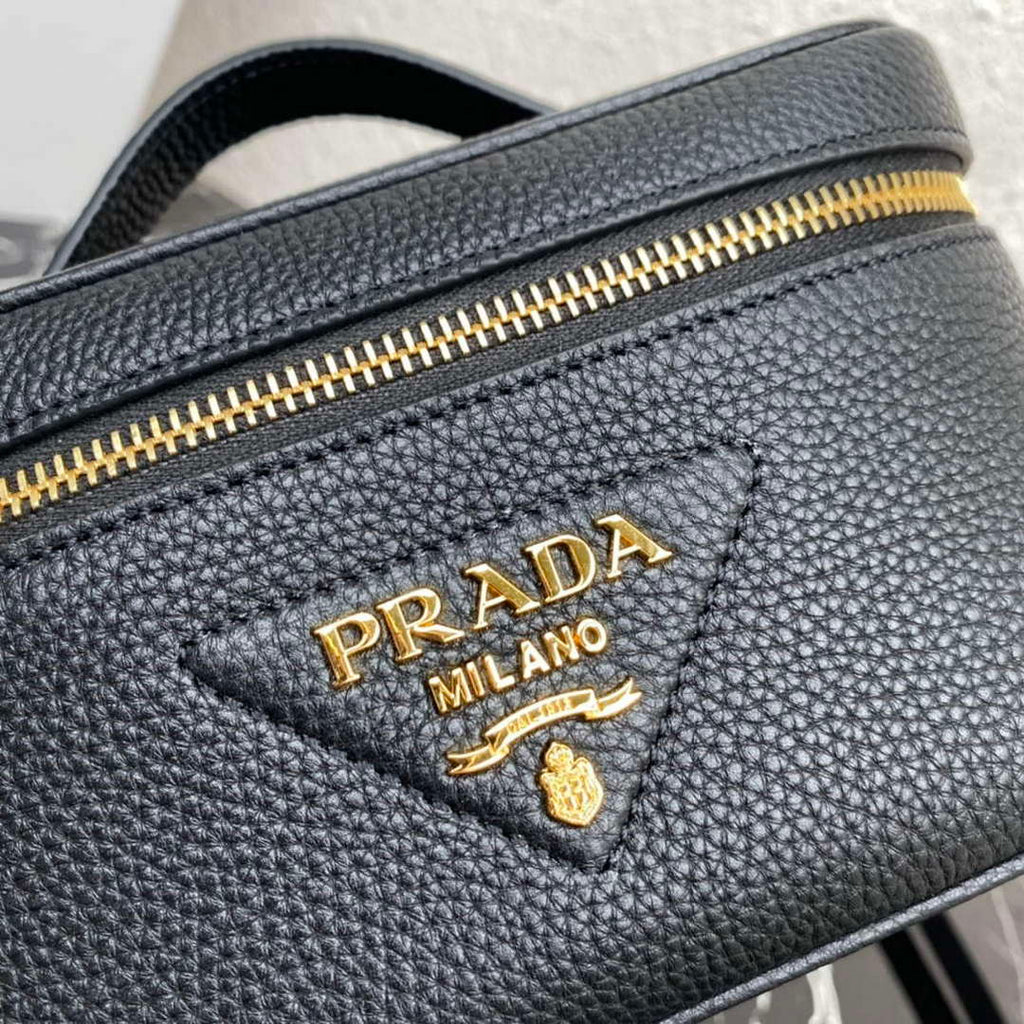 Prada 1BH202 Leather Mini Bag Black