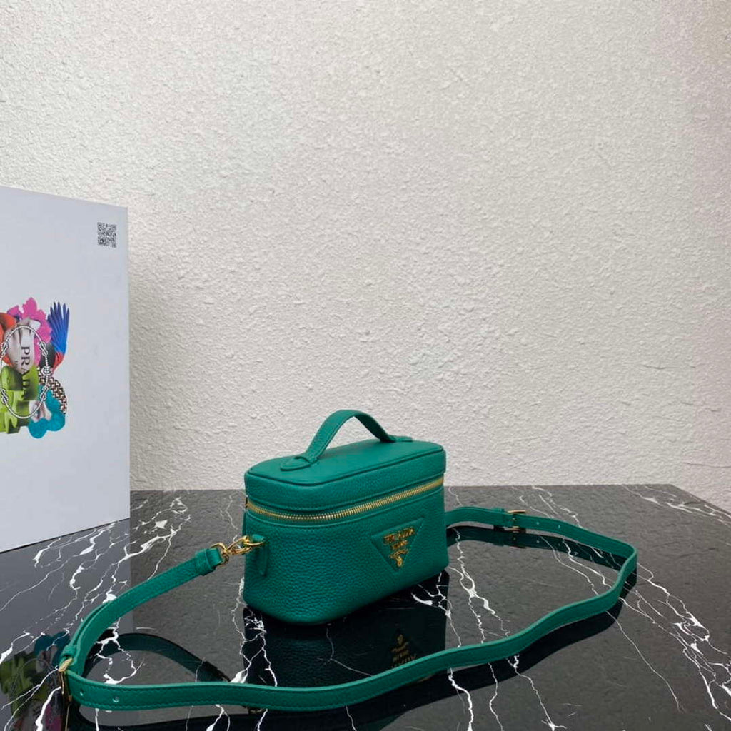 Prada 1BH202 Leather Mini Bag Green