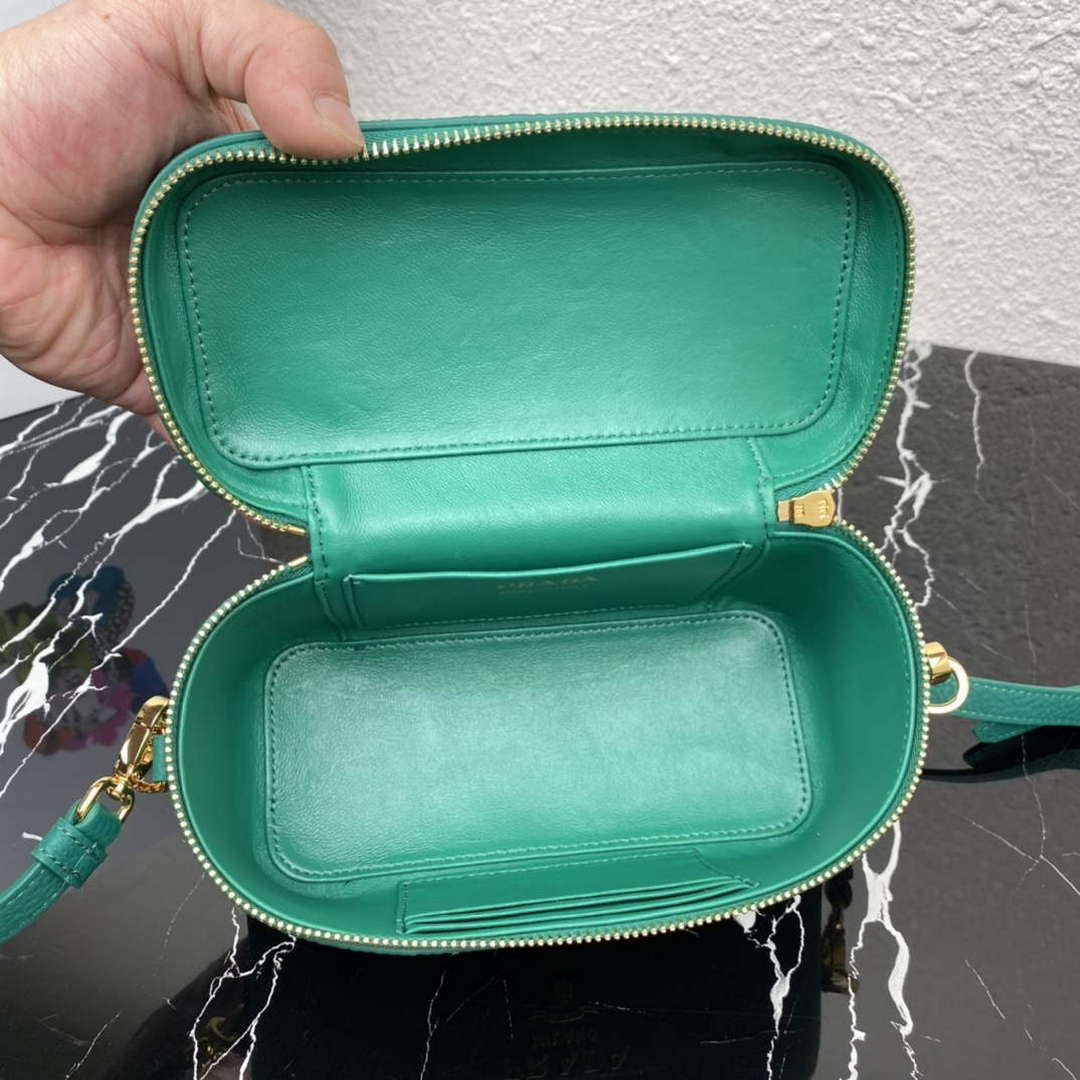Prada 1BH202 Leather Mini Bag Green