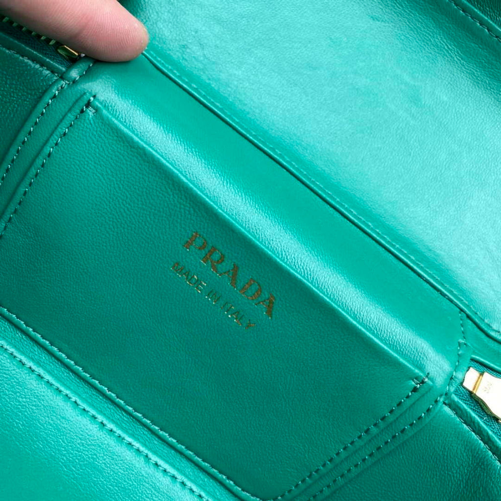 Prada 1BH202 Leather Mini Bag Green