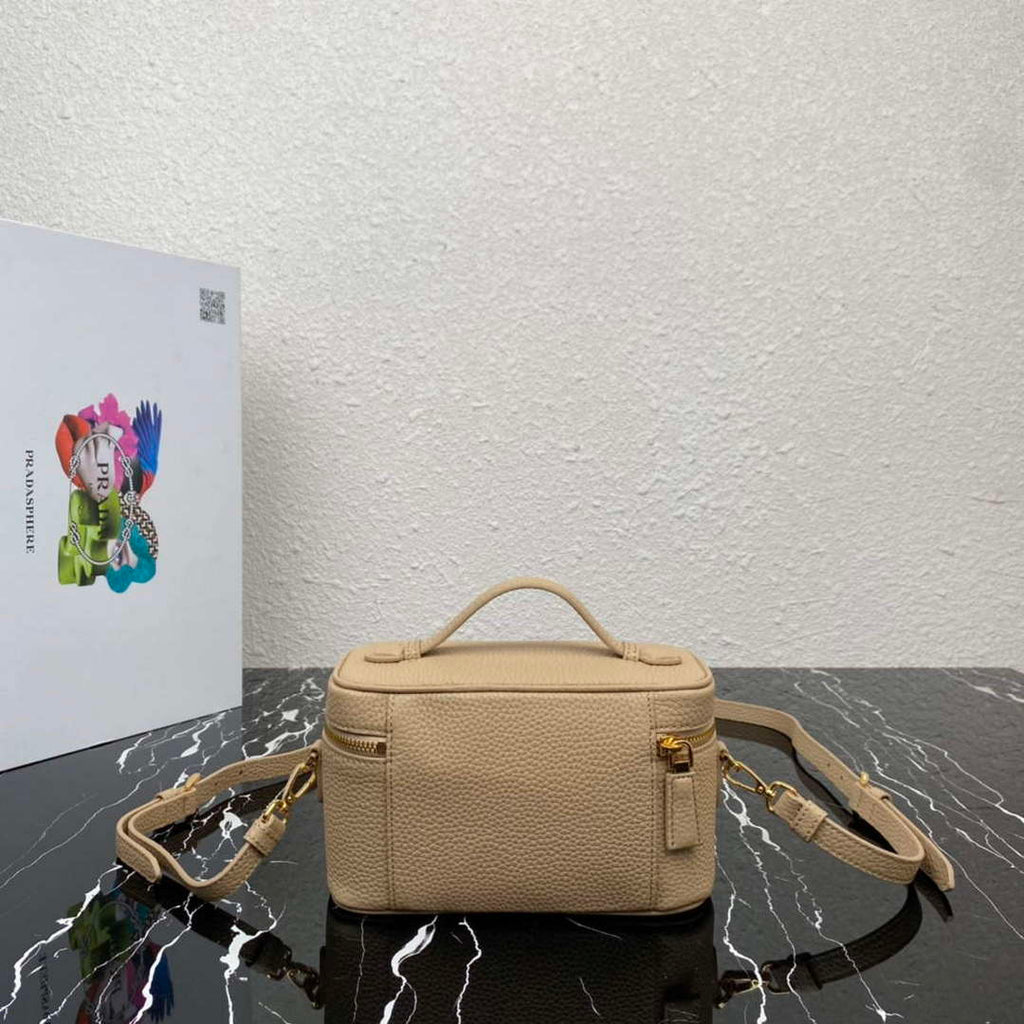 Prada 1BH202 Leather Mini Bag Tan