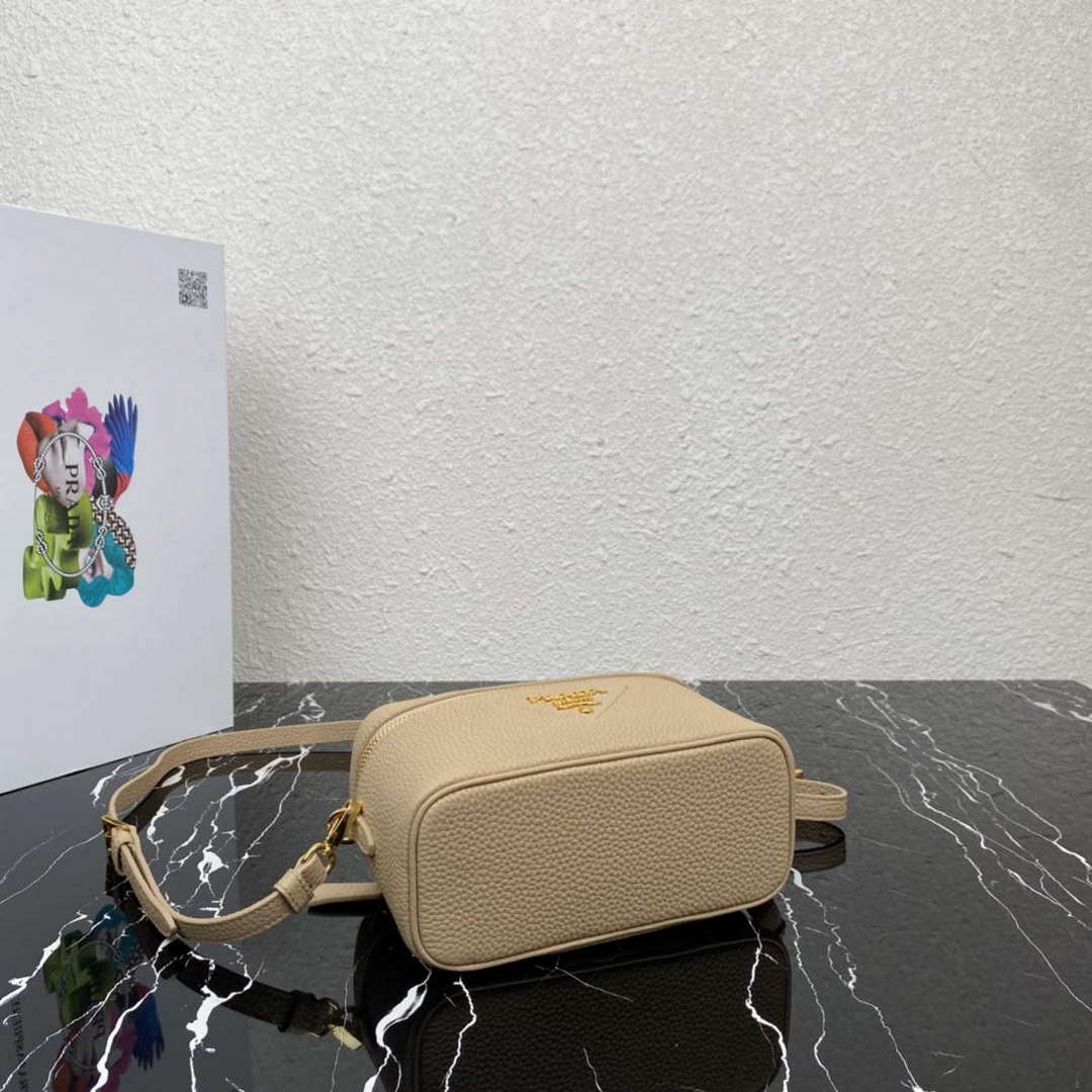 Prada 1BH202 Leather Mini Bag Tan