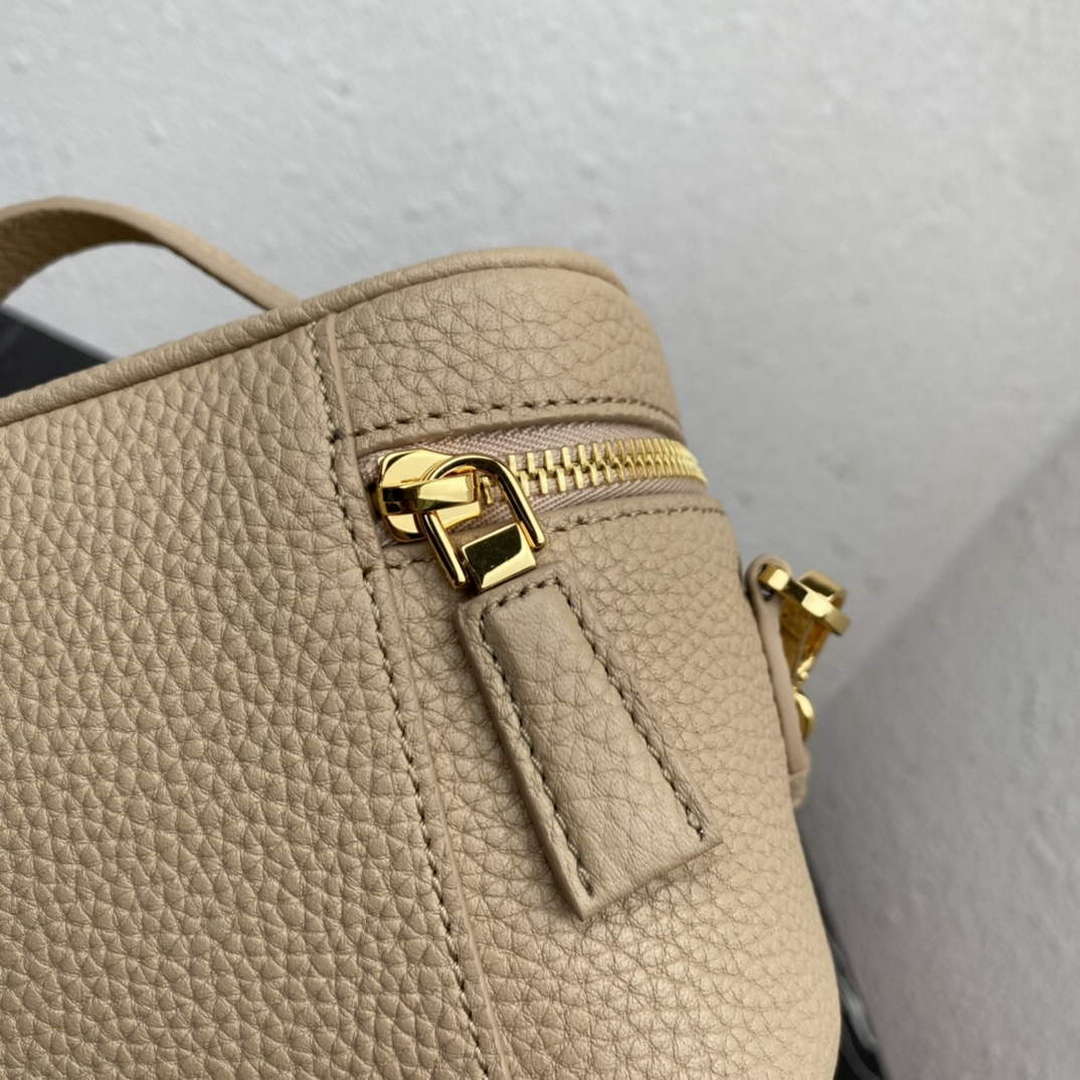 Prada 1BH202 Leather Mini Bag Tan