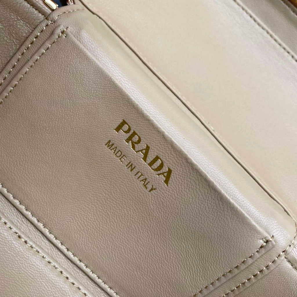 Prada 1BH202 Leather Mini Bag Tan
