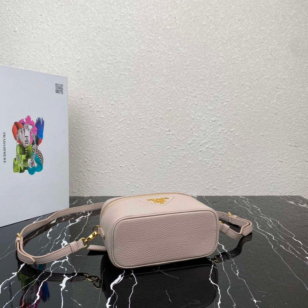 Prada 1BH202 Leather Mini Bag Water Lily