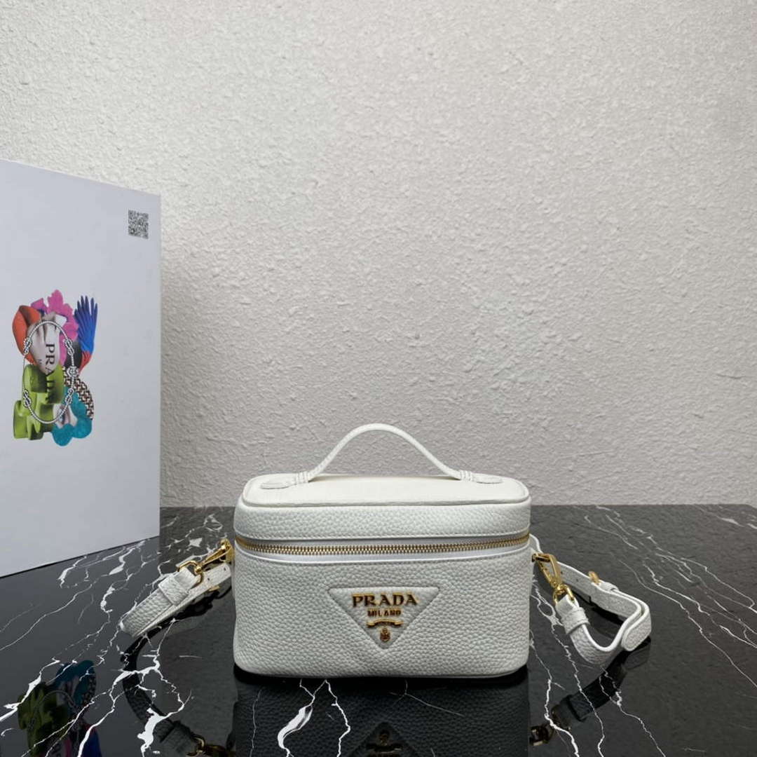 Prada 1BH202 Leather Mini Bag White - Default Title - View 1