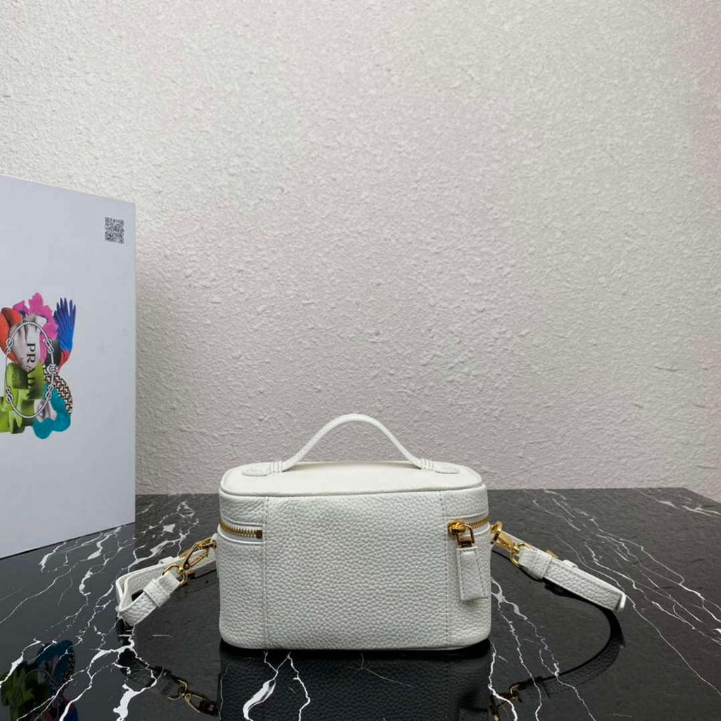 Prada 1BH202 Leather Mini Bag White