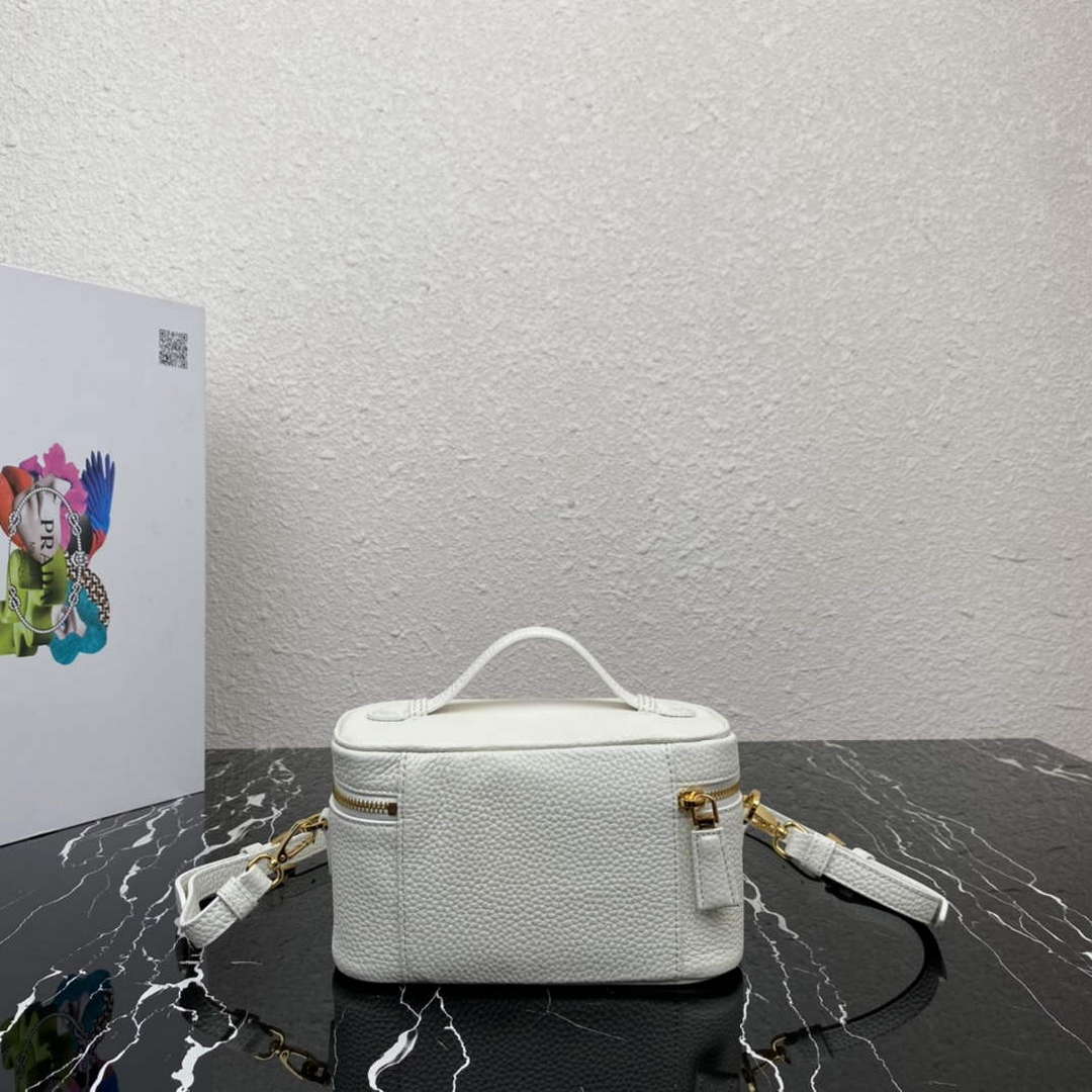 Prada 1BH202 Leather Mini Bag White