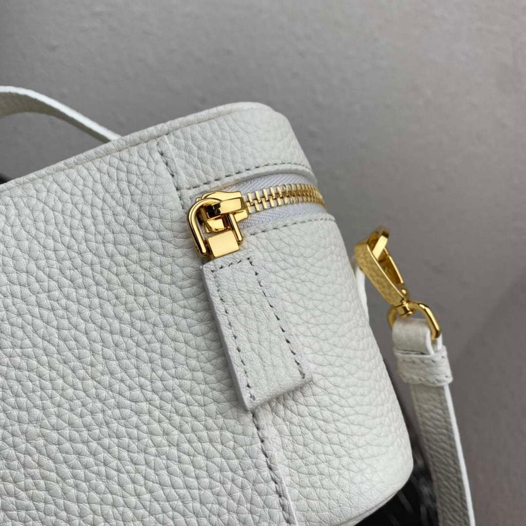Prada 1BH202 Leather Mini Bag White