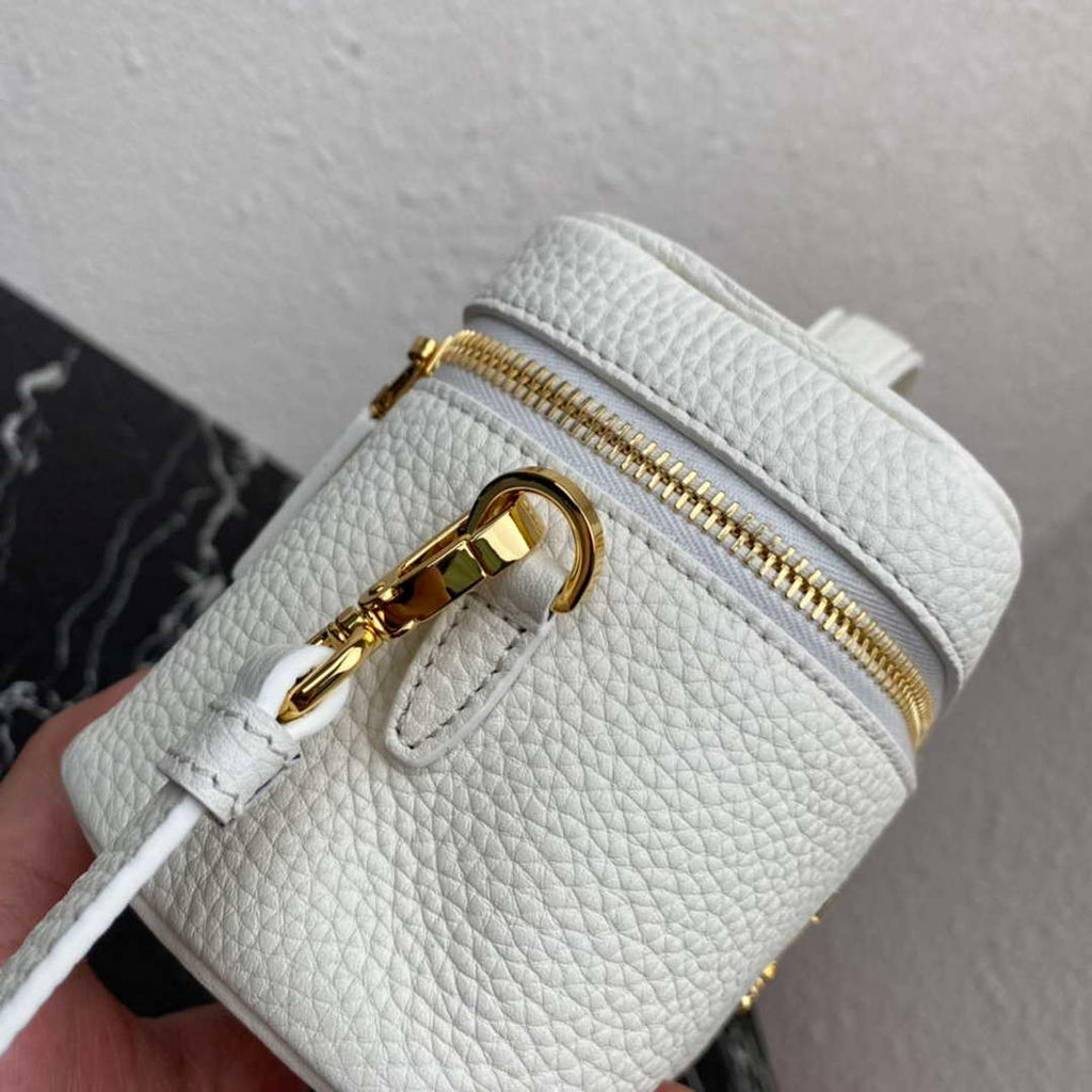 Prada 1BH202 Leather Mini Bag White