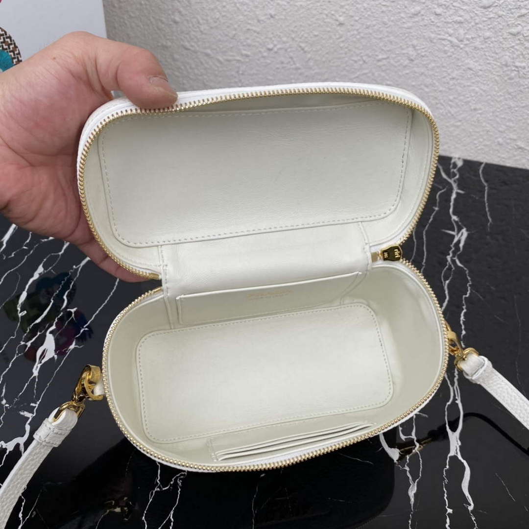 Prada 1BH202 Leather Mini Bag White - Default Title - View 8