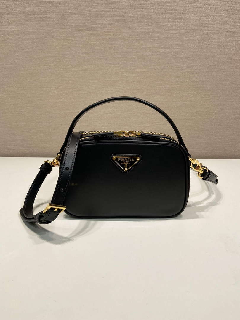 Prada 1BH203 Prada Odette Leather Mini-Bag Black - Default Title - View 1