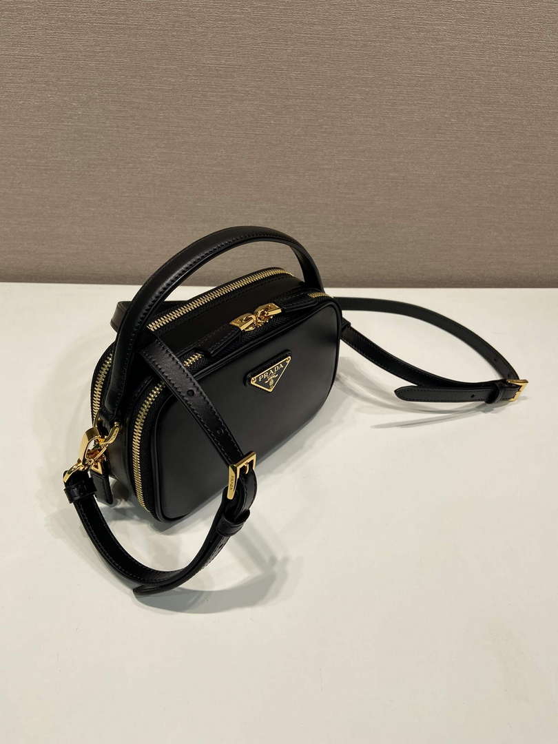 Prada 1BH203 Prada Odette Leather Mini-Bag Black