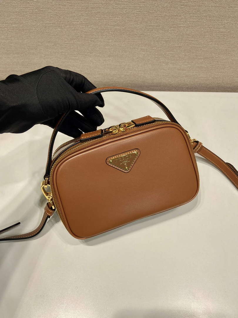 Prada 1BH203 Prada Odette Leather Mini-Bag Brown - Default Title - View 2