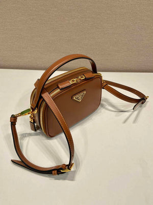 Prada 1BH203 Prada Odette Leather Mini-Bag Brown - Default Title - View 3