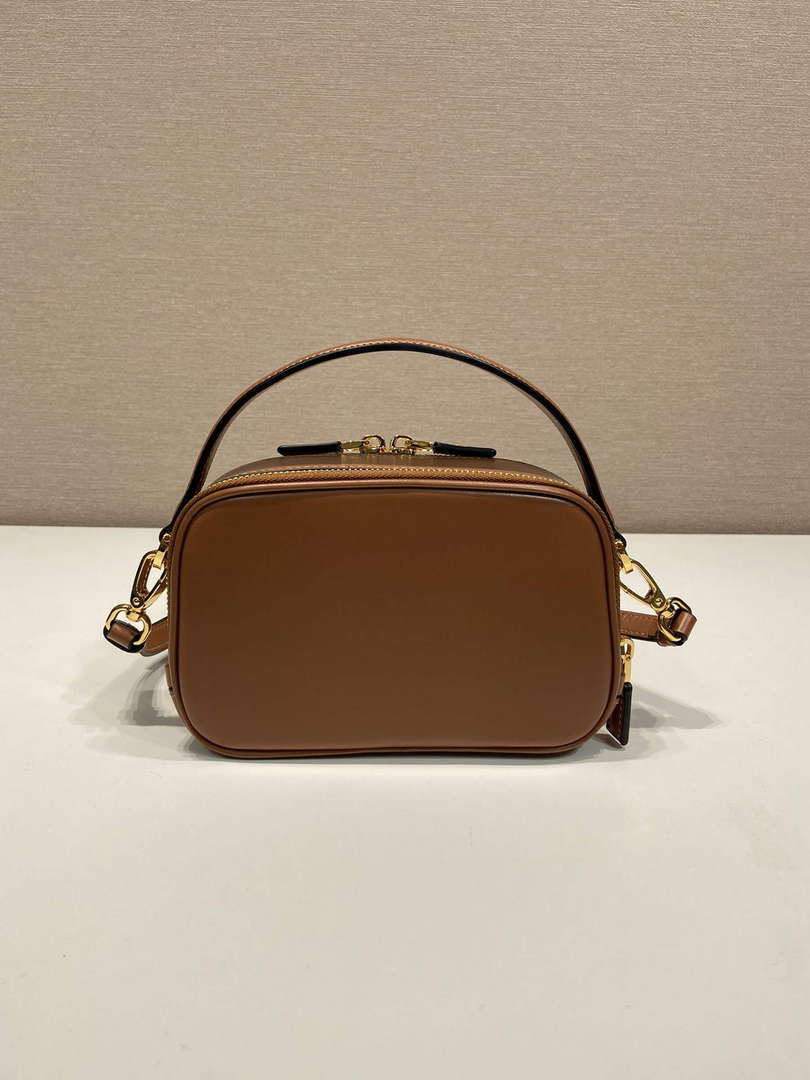 Prada 1BH203 Prada Odette Leather Mini-Bag Brown