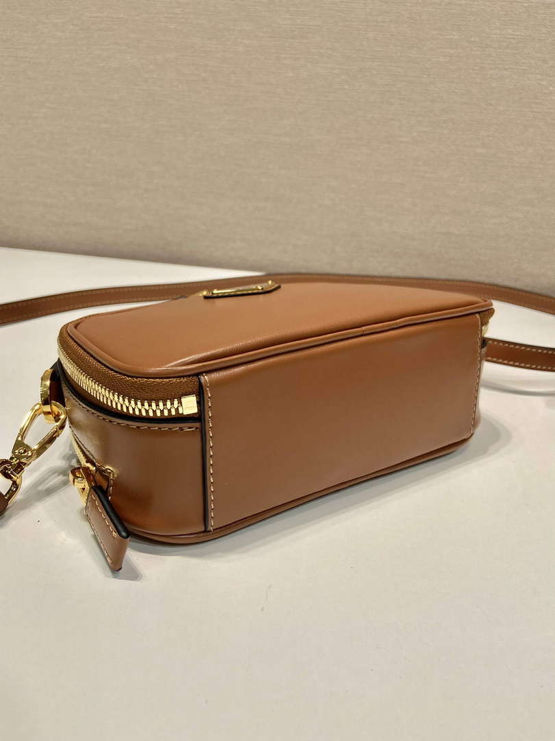 Prada 1BH203 Prada Odette Leather Mini-Bag Brown