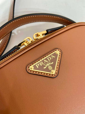 Prada 1BH203 Prada Odette Leather Mini-Bag Brown - Default Title - View 7