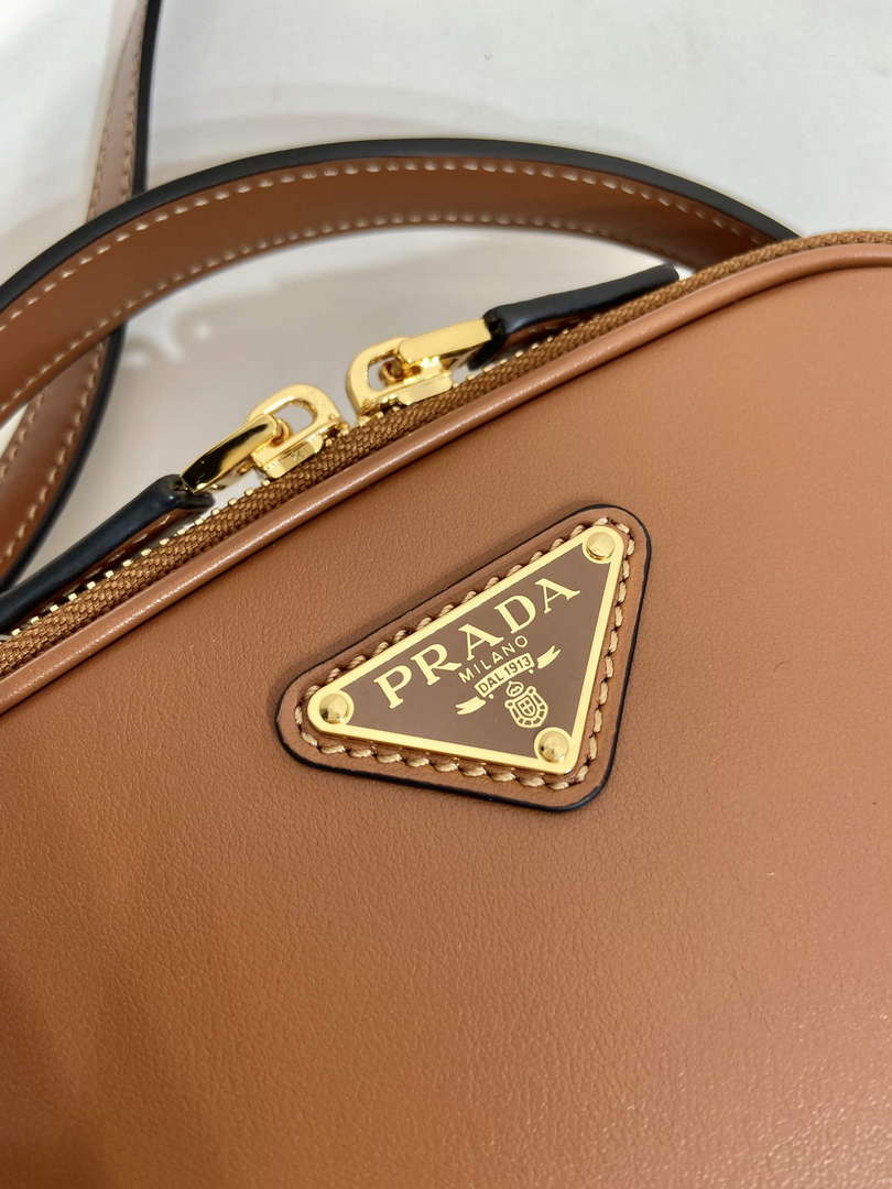Prada 1BH203 Prada Odette Leather Mini-Bag Brown - Default Title - View 7