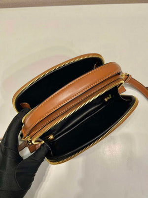 Prada 1BH203 Prada Odette Leather Mini-Bag Brown - Default Title - View 8