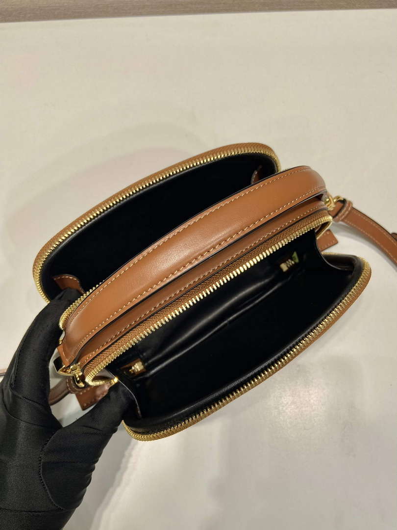 Prada 1BH203 Prada Odette Leather Mini-Bag Brown - Default Title - View 8