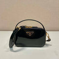 Prada 1BH206 Odette patent leather mini-bag Black - Default Title - View 1