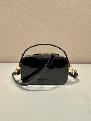 Prada 1BH206 Odette patent leather mini-bag Black - Default Title - View 4