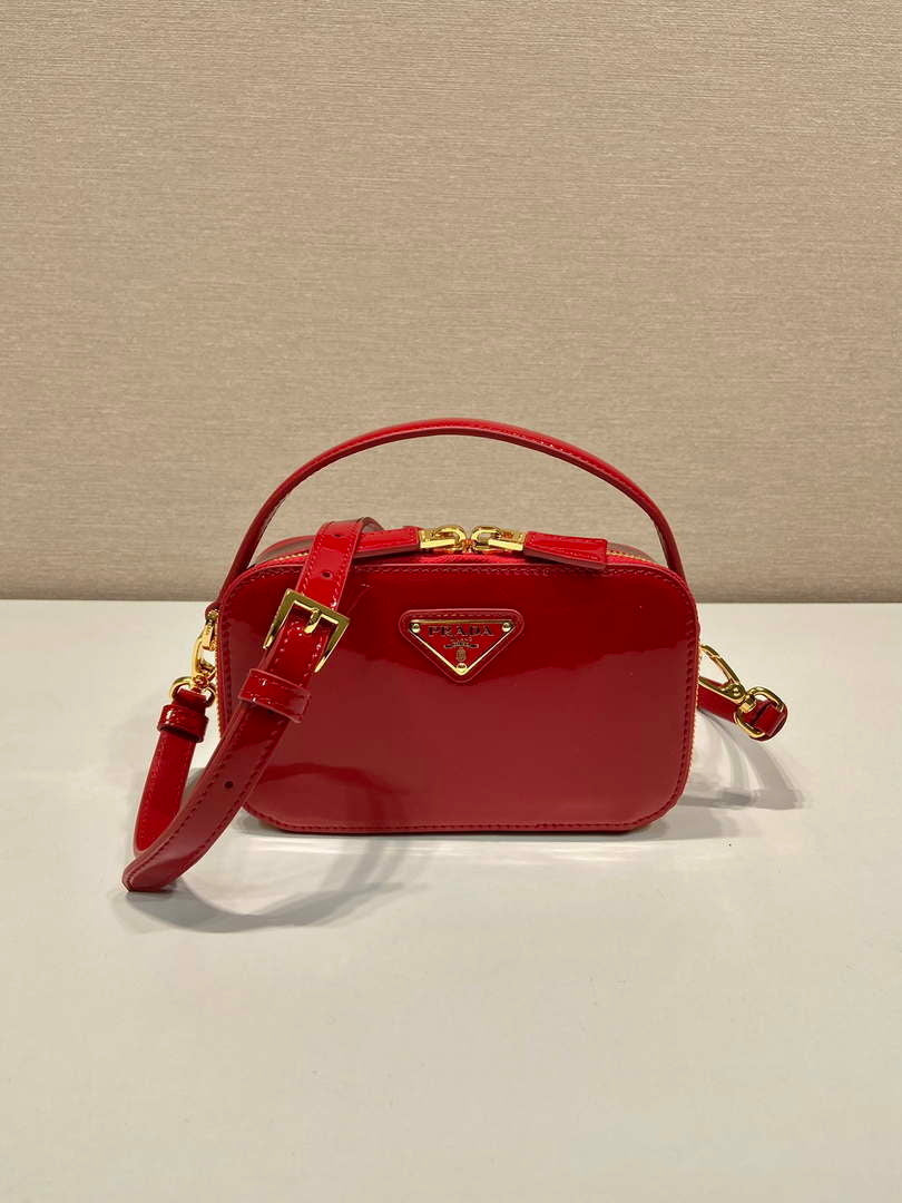 Prada 1BH206 Odette patent leather mini-bag Red - Default Title - View 2