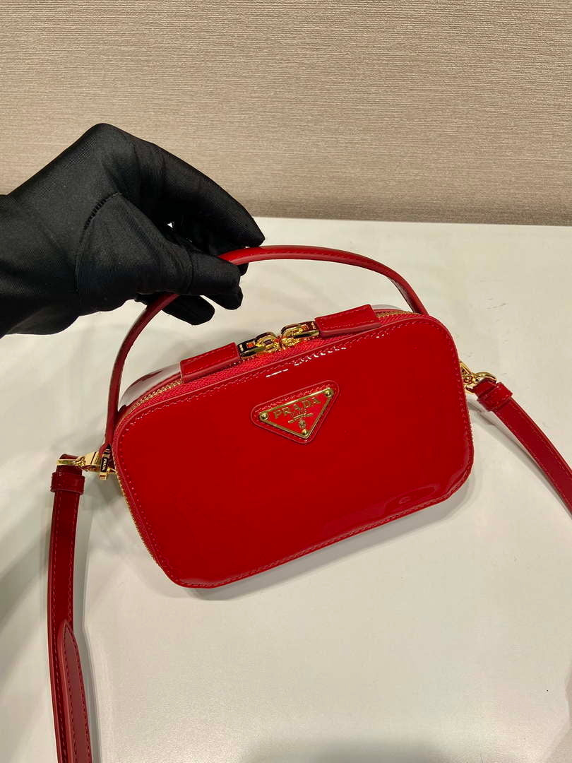Prada 1BH206 Odette patent leather mini-bag Red - Default Title - View 3