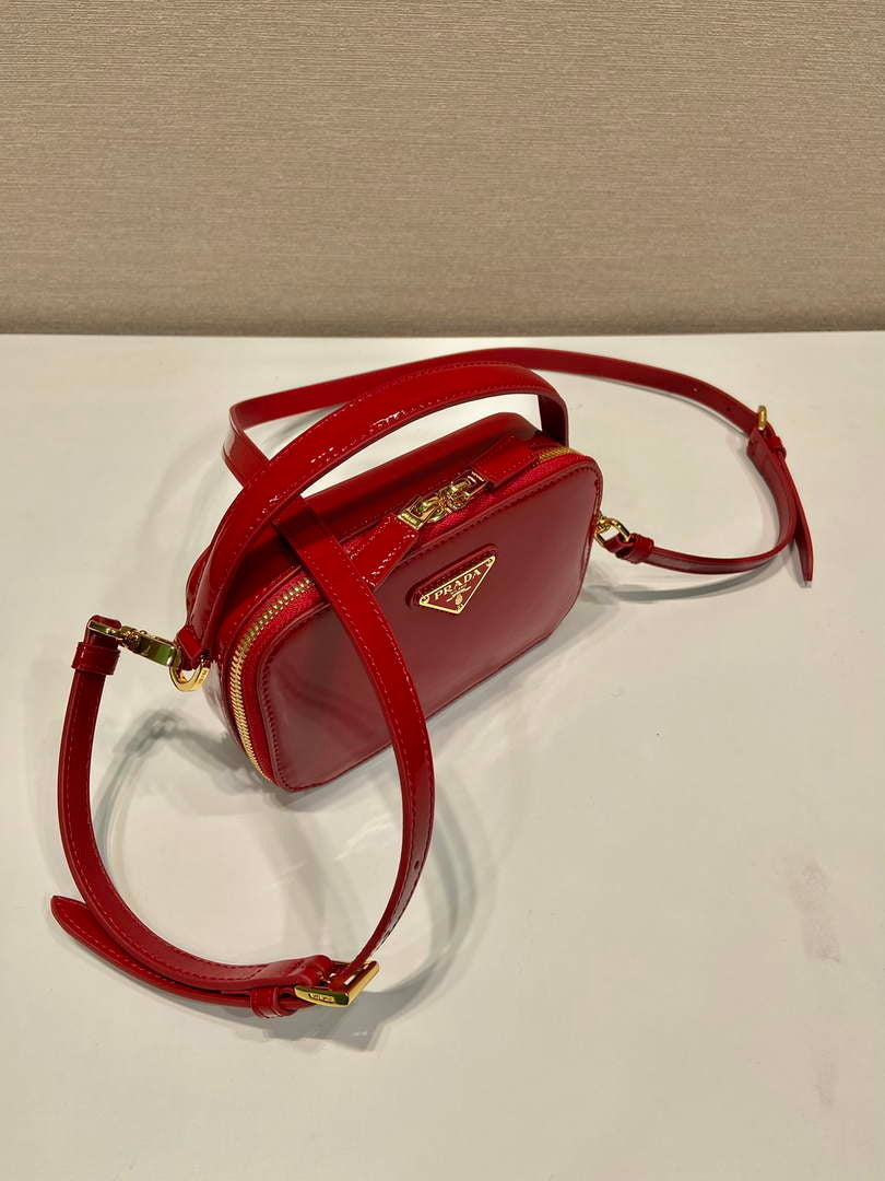 Prada 1BH206 Odette patent leather mini-bag Red - Default Title - View 4