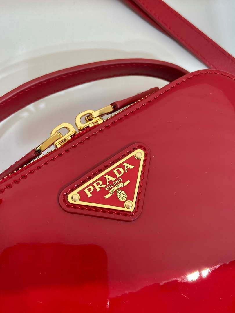 Prada 1BH206 Odette patent leather mini-bag Red - Default Title - View 6