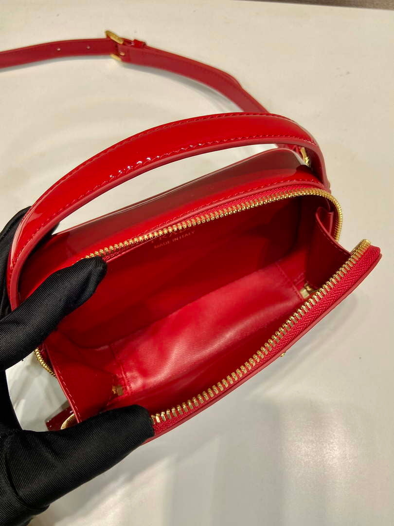 Prada 1BH206 Odette patent leather mini-bag Red - Default Title - View 9