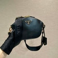 Prada 1BH212 Black Leather Mini Shoulder Bag - Default Title - View 1