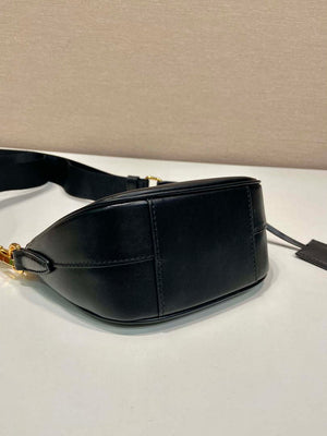 Prada 1BH212 Black Leather Mini Shoulder Bag - Default Title - View 6