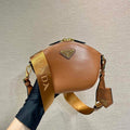 Prada 1BH212 Brown Leather Mini Shoulder Bag - Default Title - View 1