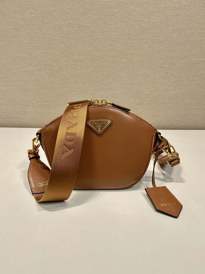 Prada 1BH212 Brown Leather Mini Shoulder Bag - Default Title - View 3