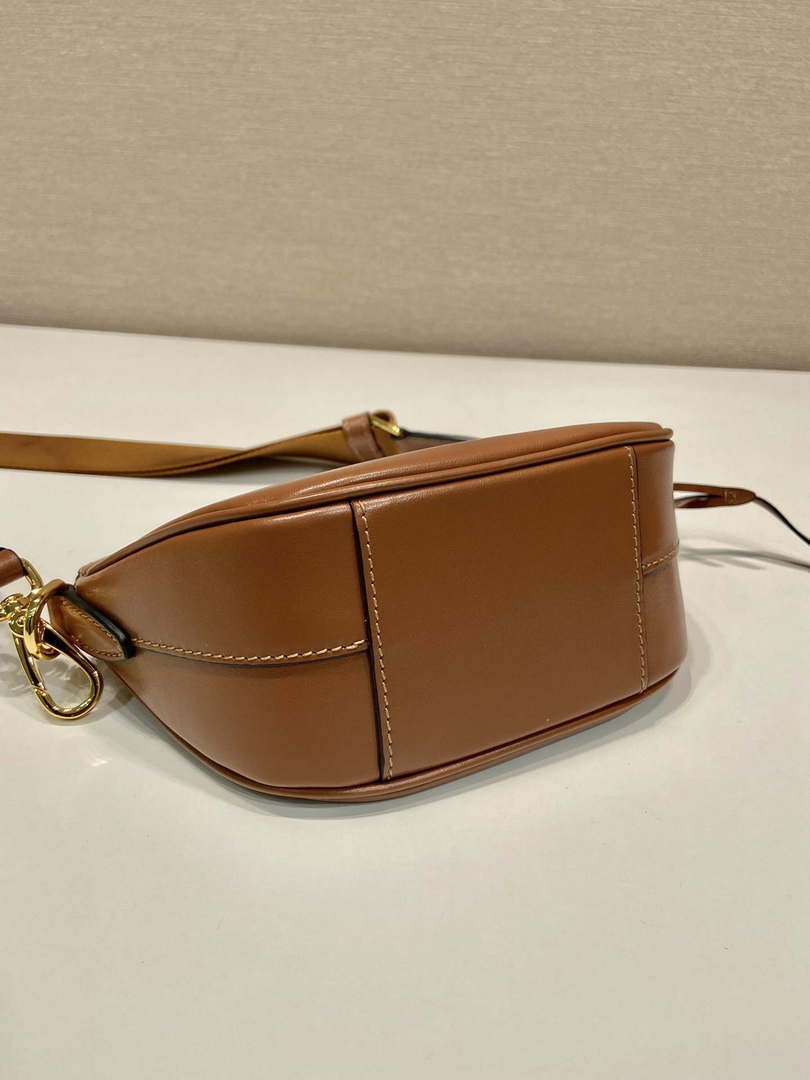 Prada 1BH212 Brown Leather Mini Shoulder Bag - Default Title - View 7