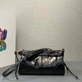 Prada 1BH215 LusSolf leather shoulder bag Black