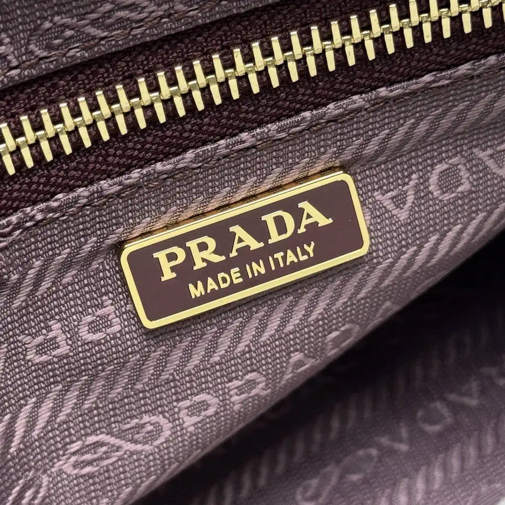 Prada 1BH215 Prada Bonnie small suede shoulder bag Purple Red