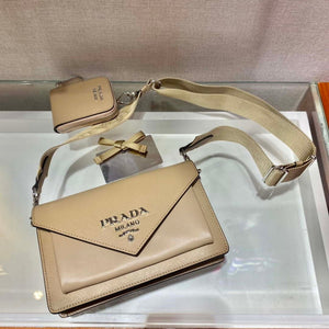 Prada 1BP020 Saffiano leather mini envelope bag Apricot - Default Title - View 1